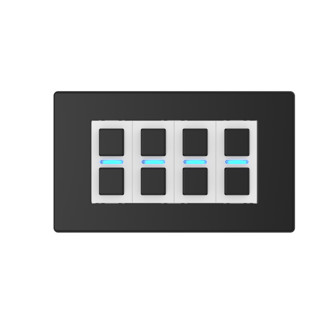 Smart Dimmer (4 Gang) - Matte Black