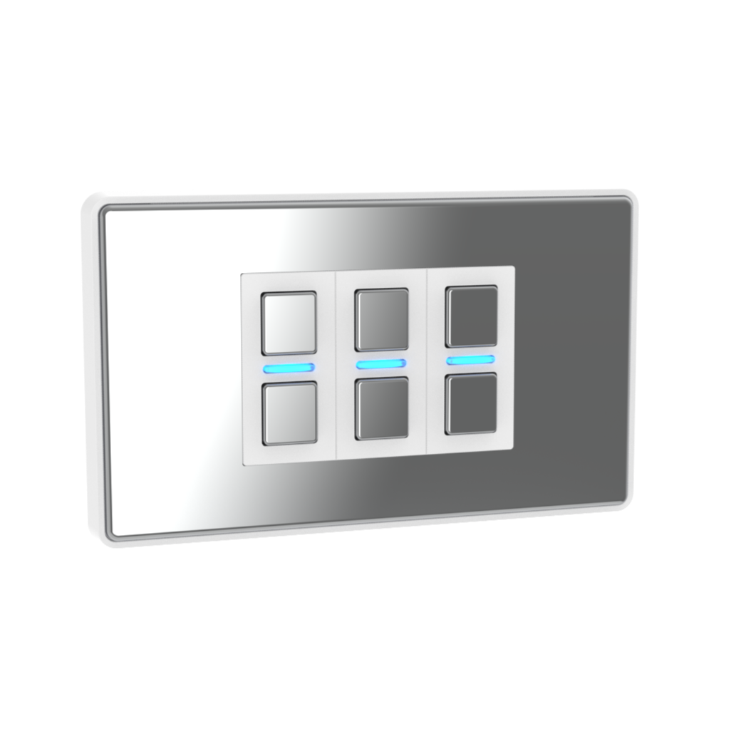 Smart Dimmer (3 Gang) - Mirror Chrome