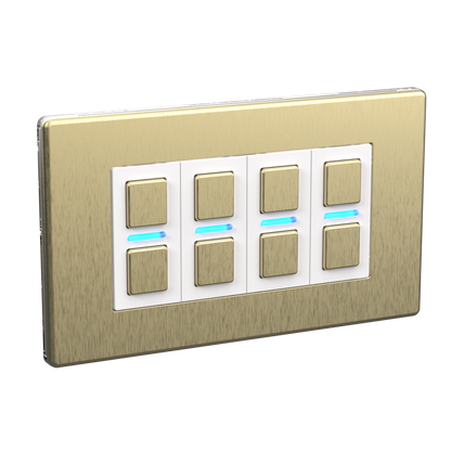 Smart Dimmer (4 Gang) - Brushed Brass