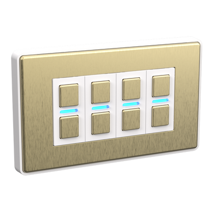 Smart Dimmer (4 Gang) - Brushed Brass