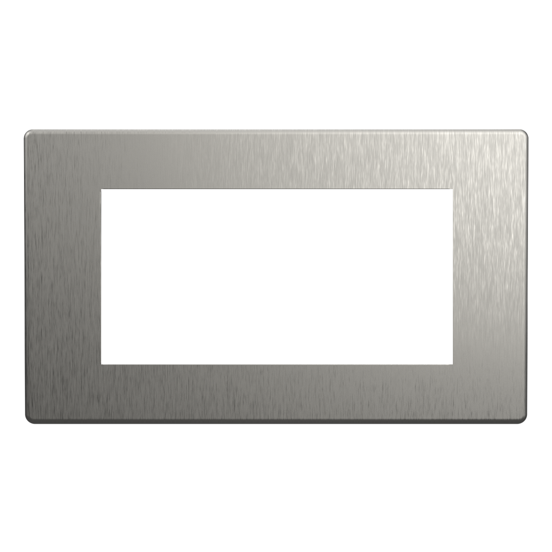 Dimmer Faceplate (4 Gang) - Stainless Steel