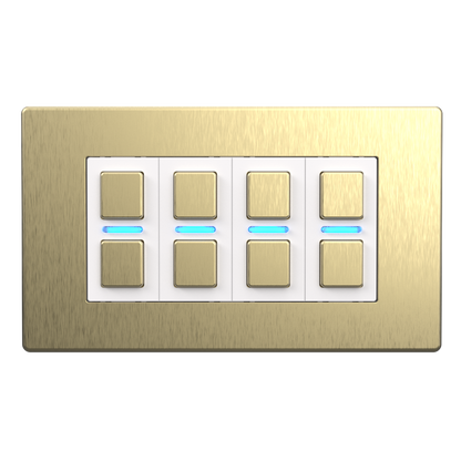 Smart Dimmer (4 Gang) - Brushed Brass