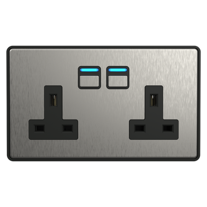 Smart Socket with Energy Monitoring (2 gang)