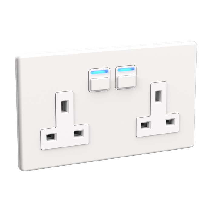 Smart Socket (2 gang) - White