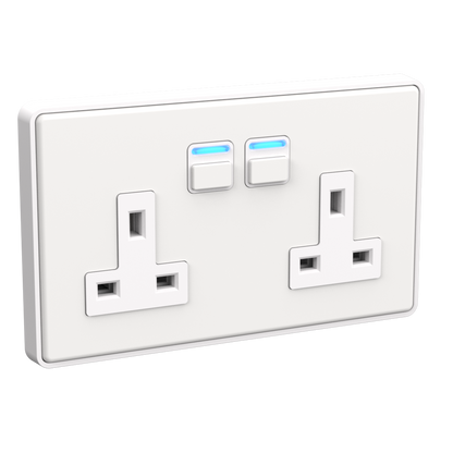 Smart Socket with Energy Monitoring (2 gang)