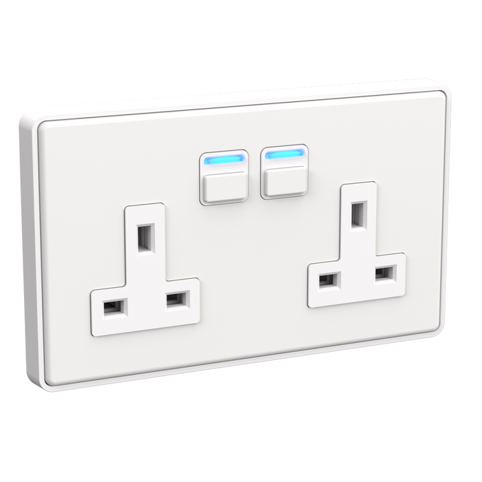 Smart Socket (2 gang) - White