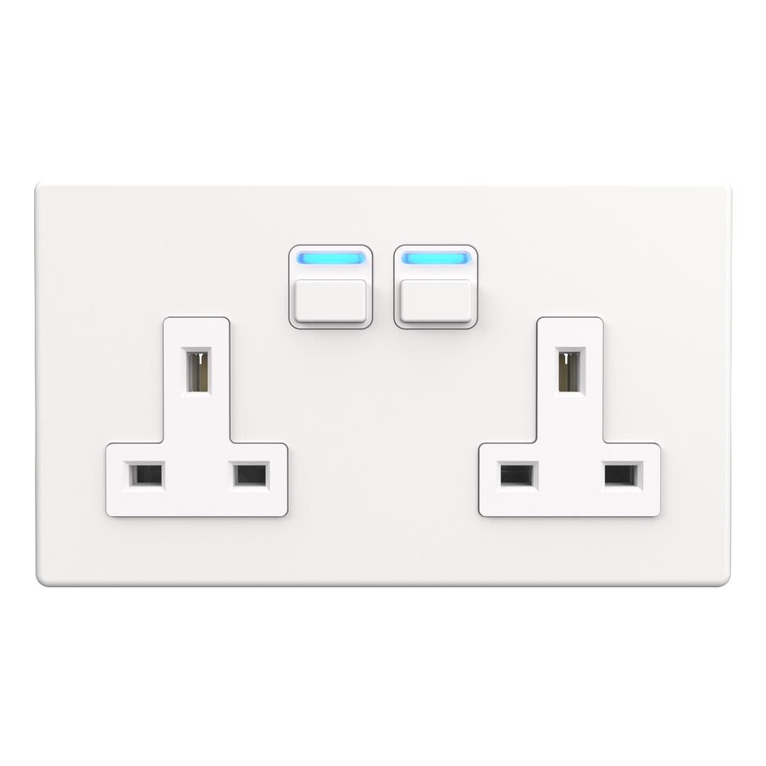 Smart Socket (2 gang) - White