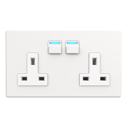 Smart Socket (2 gang) - White