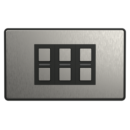 Wire-Free Scene Selector (6 Button) - Stainless Steel