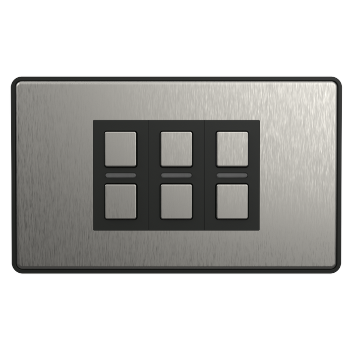 Wire-Free Scene Selector (6 Button) - Stainless Steel