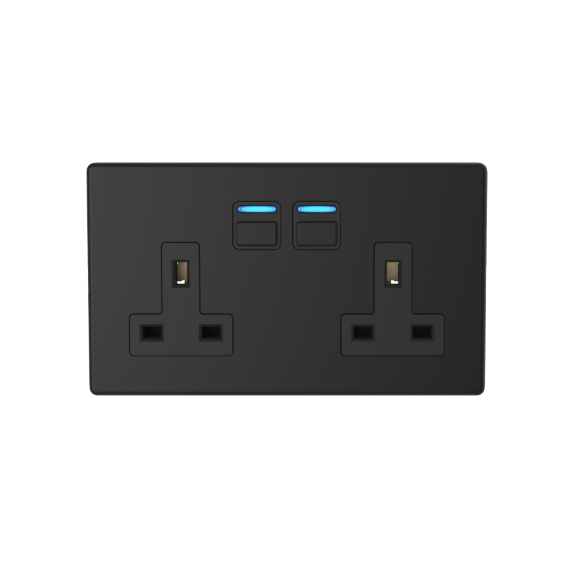 Smart Socket (2 gang) - Matte Black