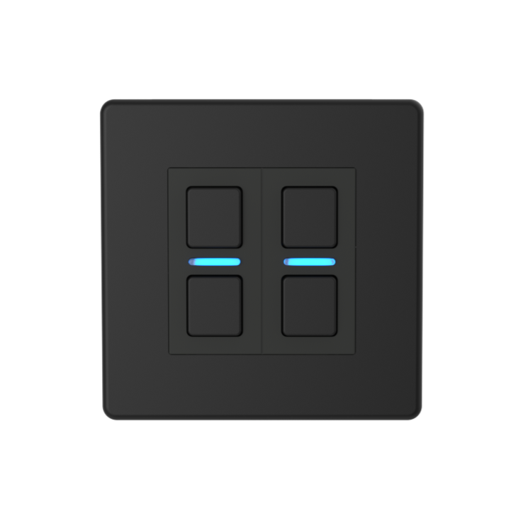 Smart Dimmer (2 Gang) - Matte Black