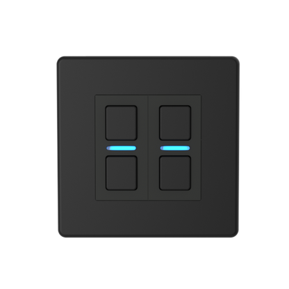 Smart Dimmer (2 Gang) - Matte Black