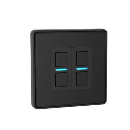 Smart Dimmer (2 Gang) - Matte Black