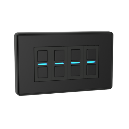 Smart Dimmer (4 Gang) - Matte Black