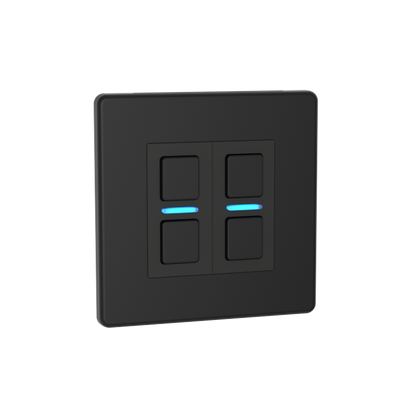 Smart Dimmer (2 Gang) - Matte Black