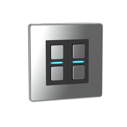 Smart Dimmer (2 Gang) - Mirror Chrome