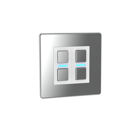 Smart Dimmer (2 Gang) - Mirror Chrome