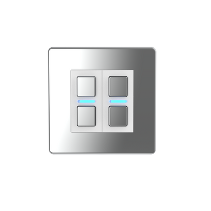 Smart Dimmer (2 Gang) - Mirror Chrome