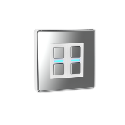 Smart Dimmer (2 Gang) - Mirror Chrome