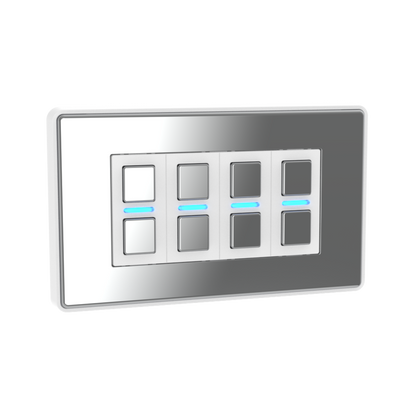 Smart Dimmer (4 Gang) - Mirror Chrome