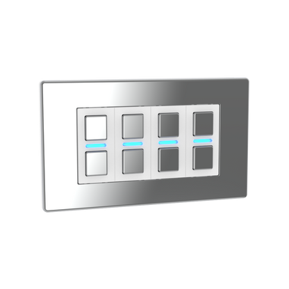 Smart Dimmer (4 Gang) - Mirror Chrome