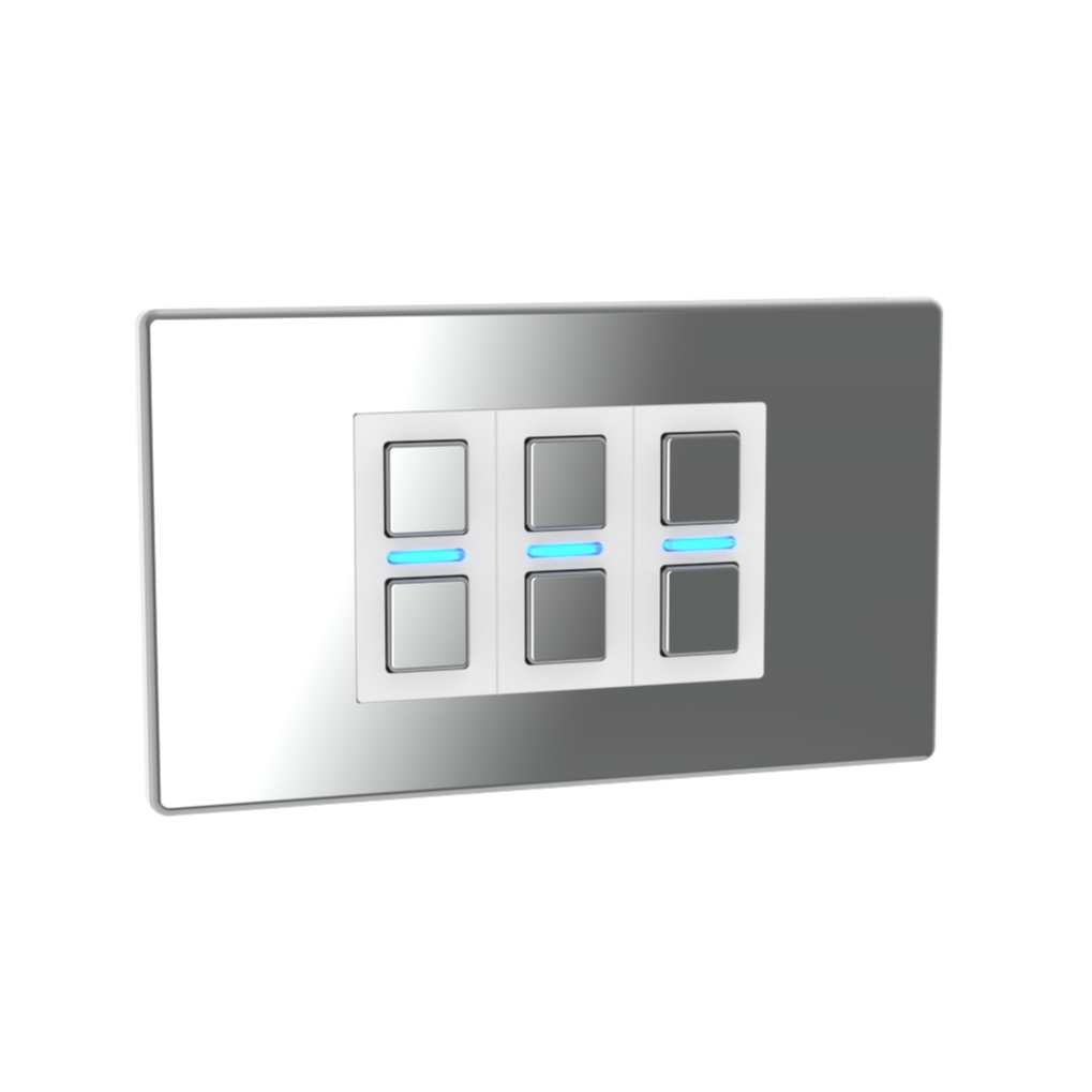 Smart Dimmer (3 Gang) - Mirror Chrome