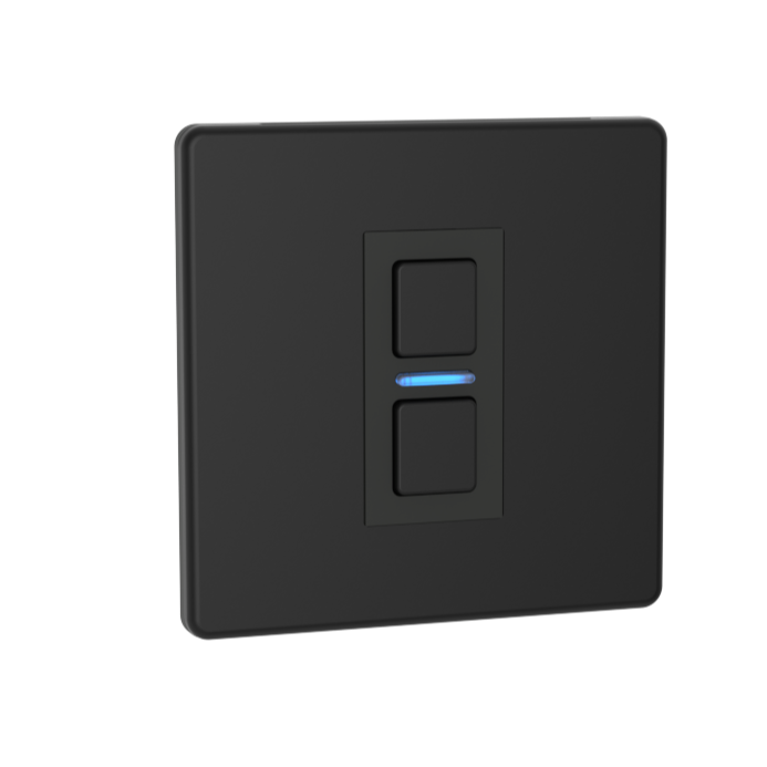 Smart Dimmer (1 Gang) - Matte Black